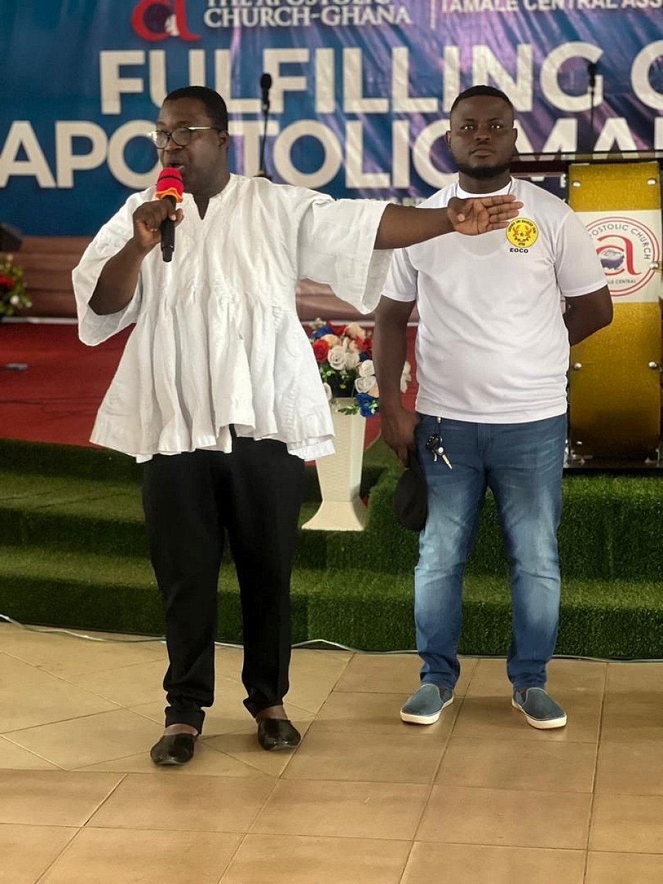 Mr. Paul A Gyang, EOCO Regional Director, Tamale, delivering on corruption-related matters