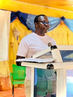 Mr James Zirah, Head of Finance - I.C.P.D, delivering the welcoming address ,